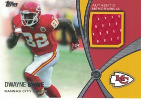 Authentic Dwayne Bowe Game Worn Jersey Card