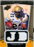 Authentic Jonathan Dwyer Rookie Dual Game Worn Jersey Card