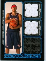 Authentic Josh Boone Dual Game Worn Jersey Card