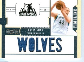 Authentic Kevin Love 6 Patch Game-Worn Jersey Card