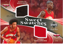 Authentic Marvin Williams & Josh Childress Gold Dual Game-Worn Jersey Card