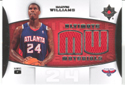 Authentic Marvin Williams Dual Game-Worn Jersey Card