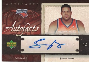 Authentic Sean May Autograph Card