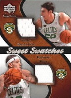 Authentic Wally Szczerbiak & Delonte West Dual Game-Worn Jersey Card